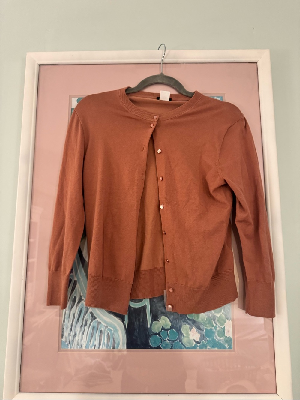 J. Crew Terra Cotta Button-Front Cardigan